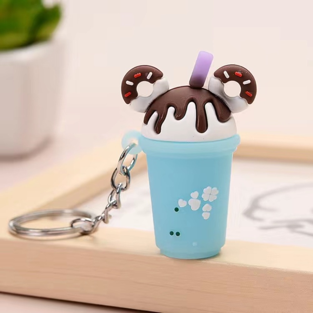 🎀 5/$25 Doughnut Milk Tea Bag Charm Keychain